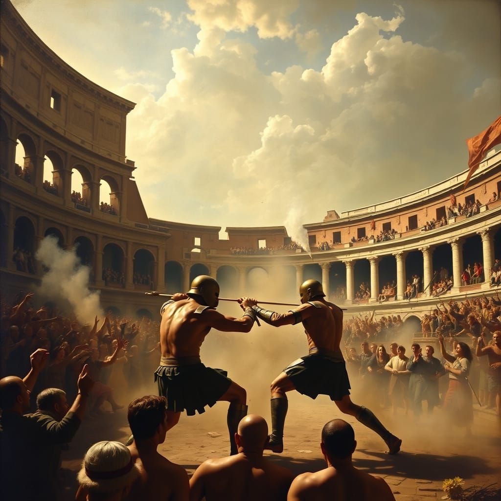 Gladiatorial Combat in the Roman Colosseum