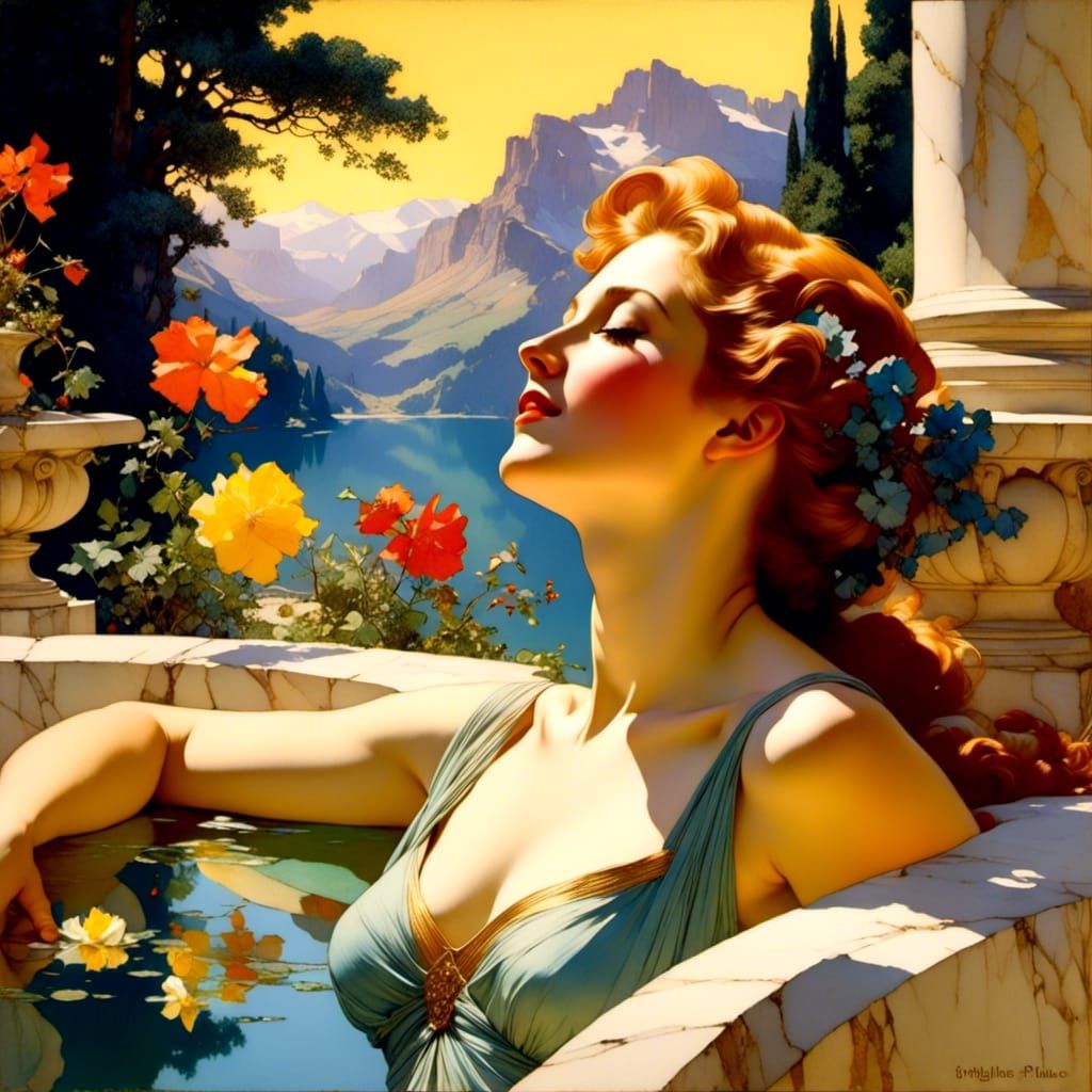 Roman Baths - Maxfield Parrish