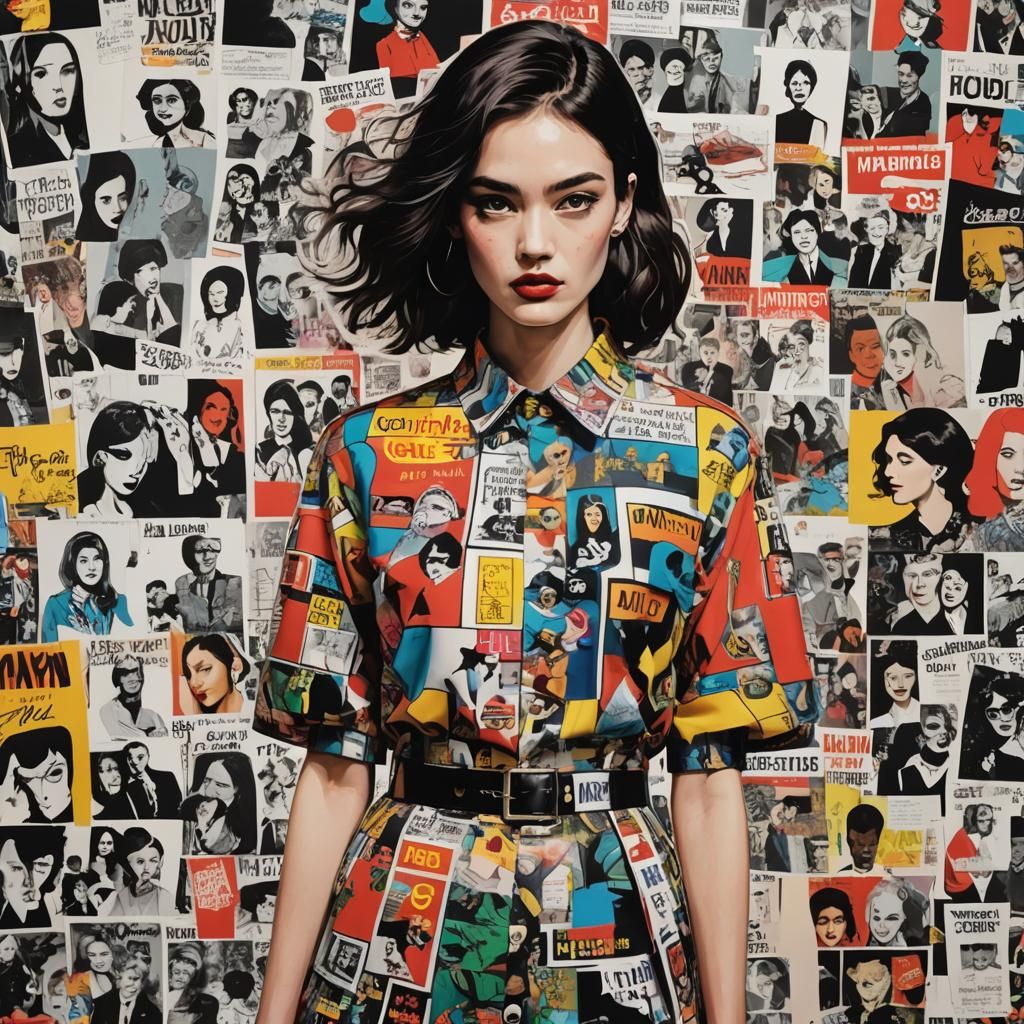 Pop Art Women in Digital Media Age