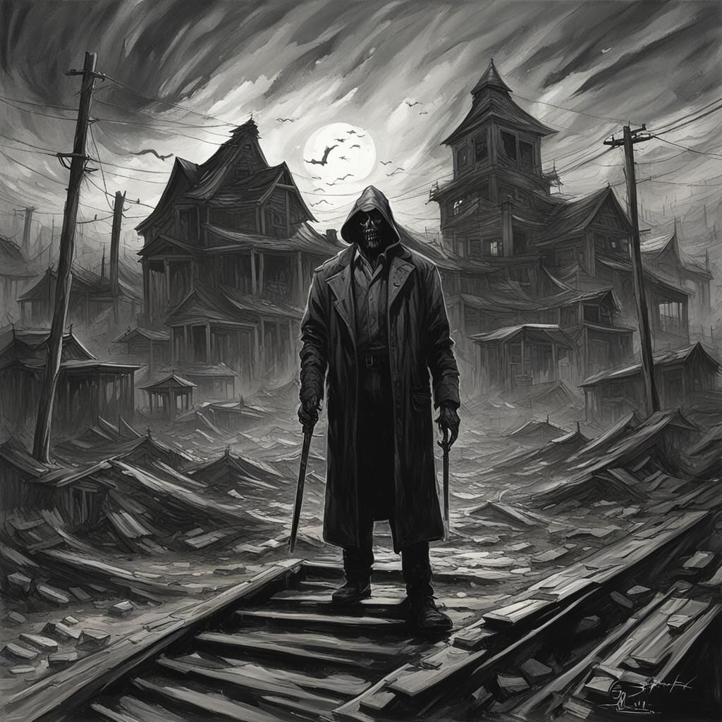 Sinister Reality Artwork in Digital Painting Style