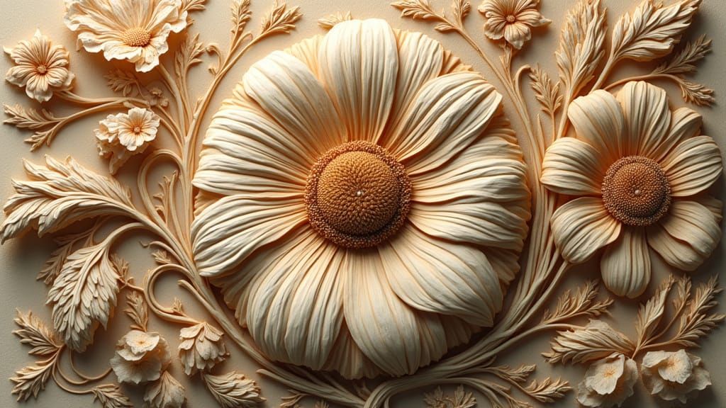 Floral carving