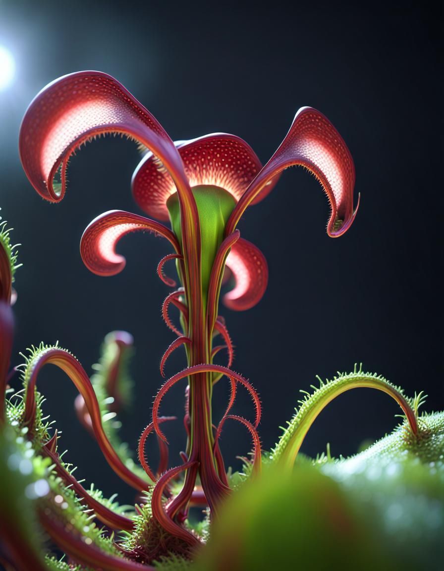 Mechanical Carnivorous Plant Devouring the Universe in Octan...