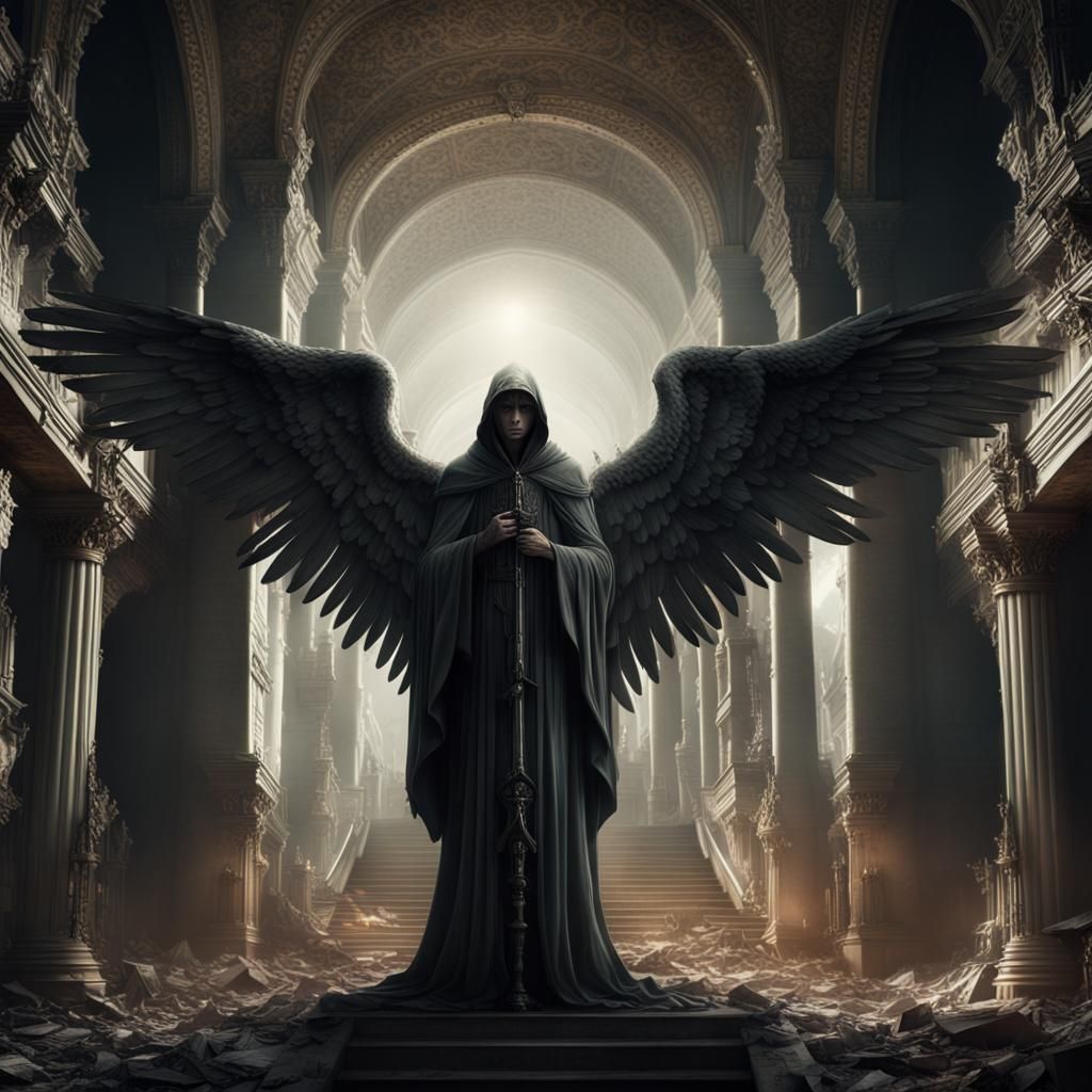 Epic Angel of Death Digital Matte Painting