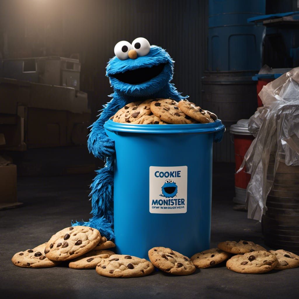 Cookie Monster in Trash Can: Muppet-Style Character Design