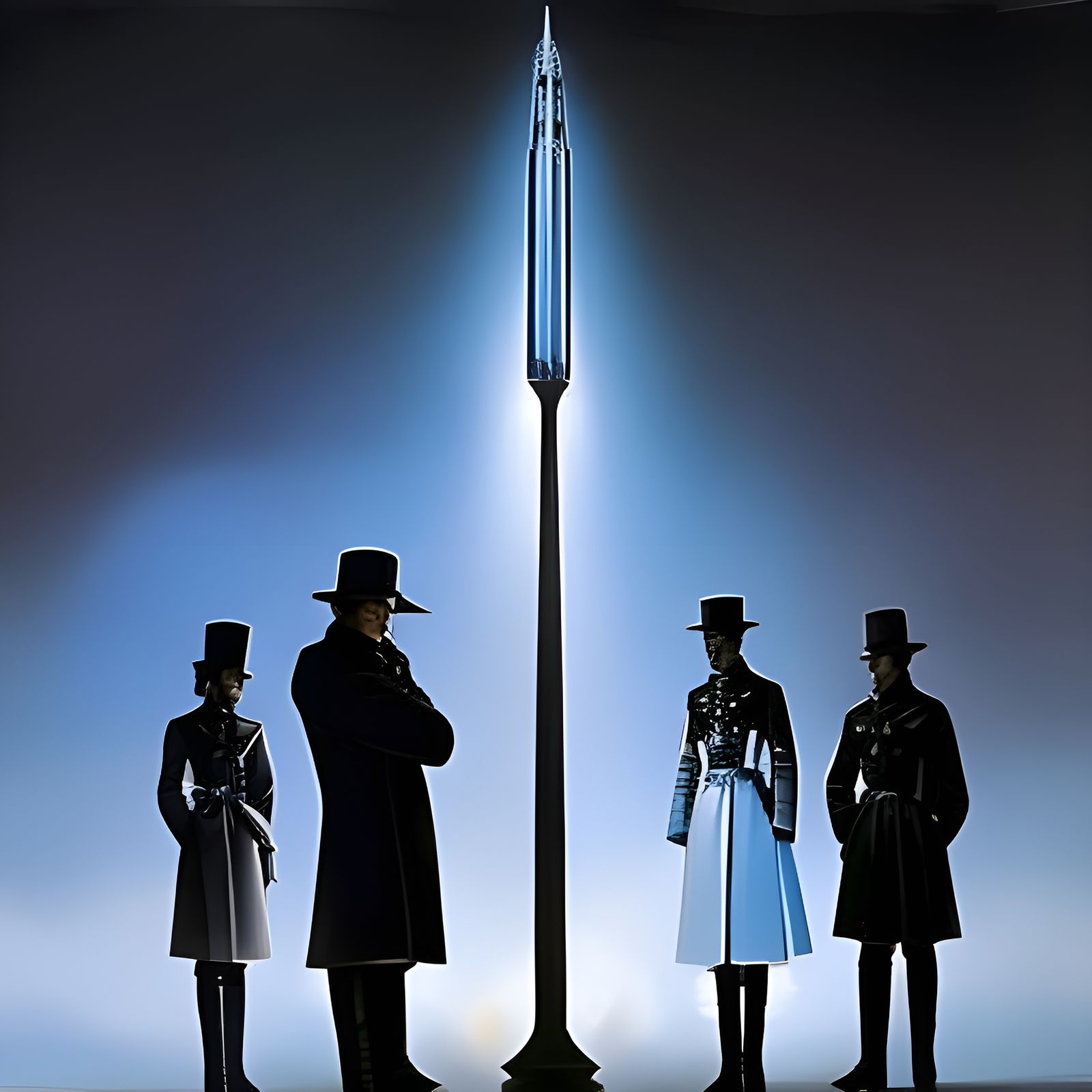 Surreal Color Gradient Landscape in Impasto Style