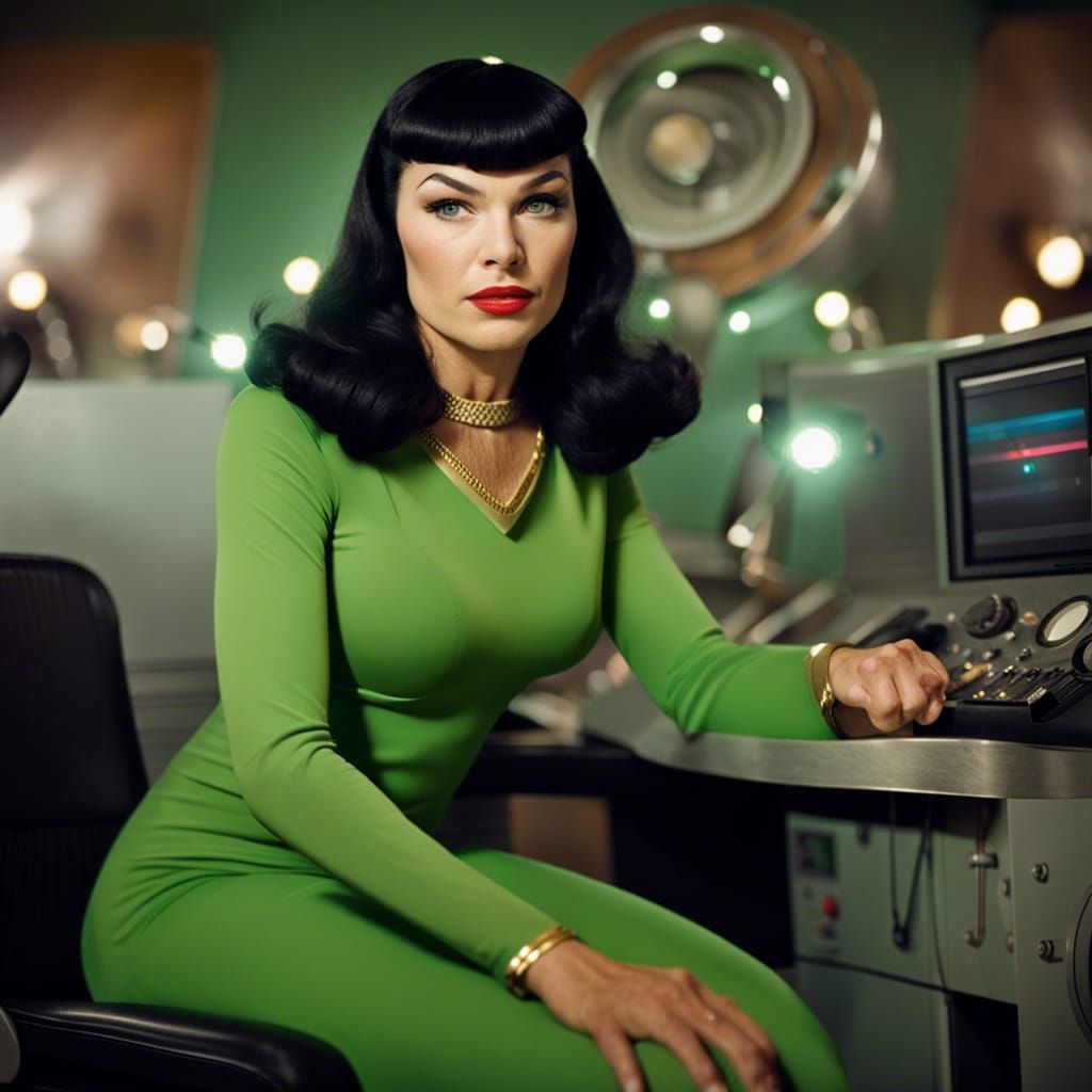 Bettie Page as an Orion Woman in Star Trek