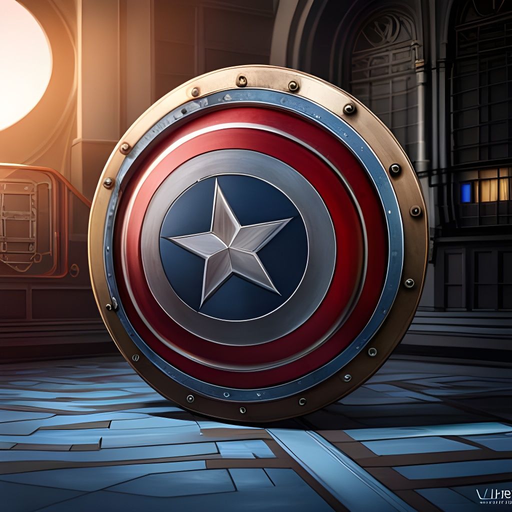 Captain America Shield: Detailed Matte Painting
