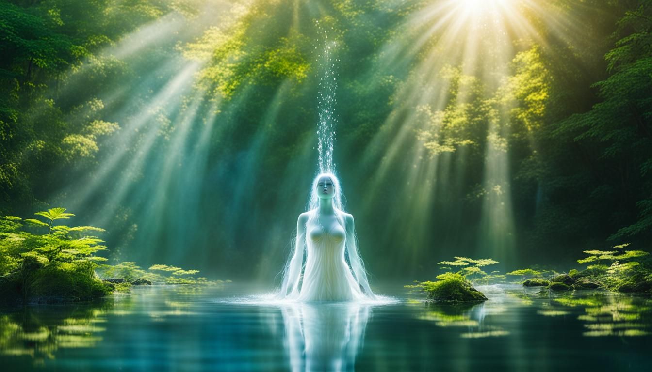 Beautiful Water Elemental in Forest Pond