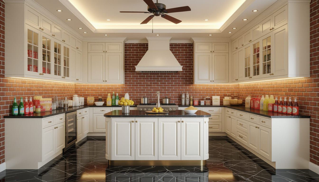 Victorian Storage Room with Rich Details and Warm Lighting