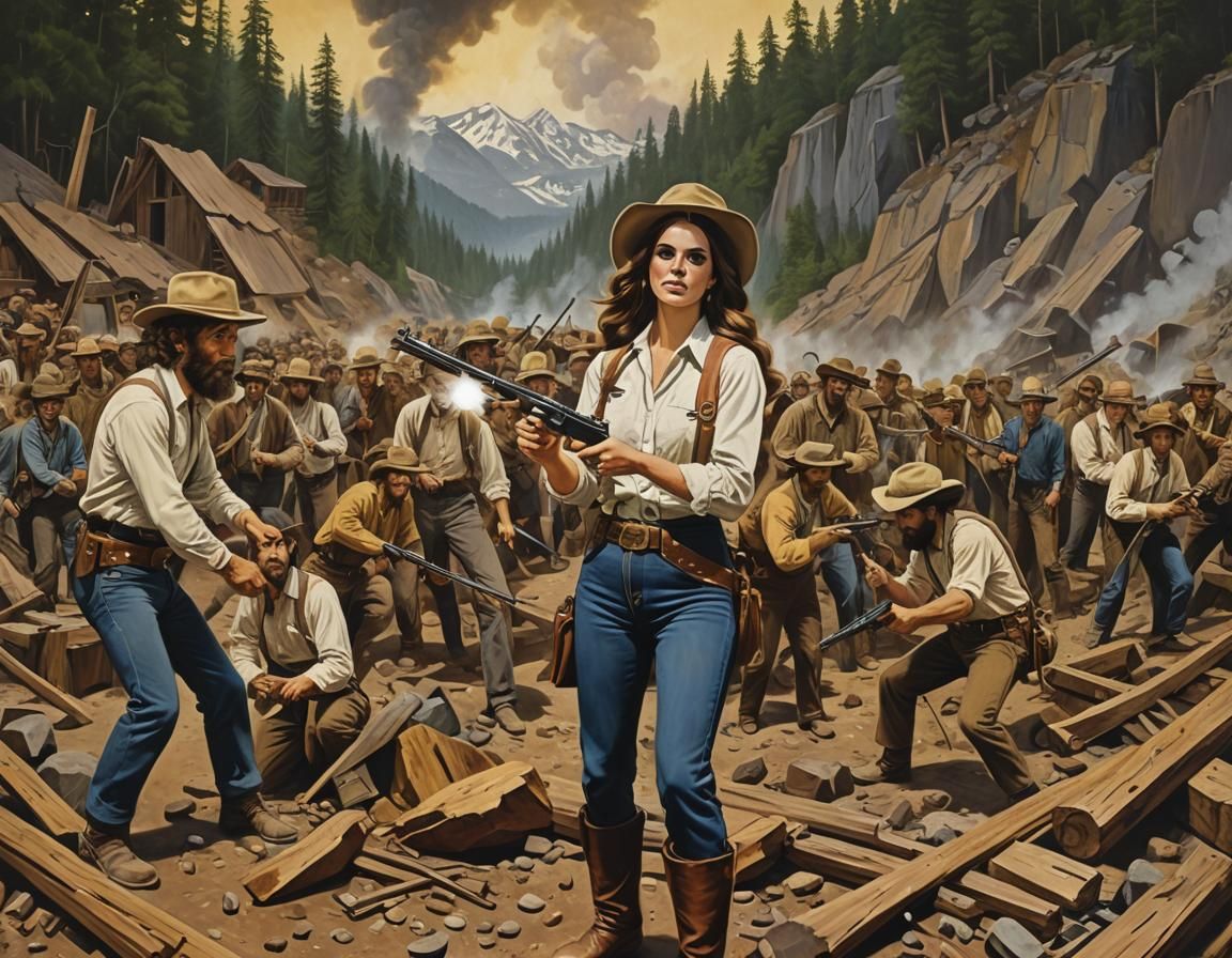 Miners' Gunfight During the California Gold Rush