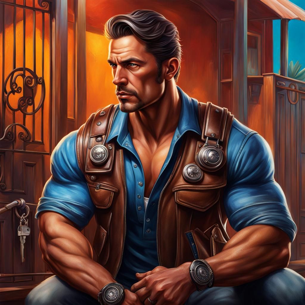Handsome Texas Locksmith: Hyperrealistic Concept Art