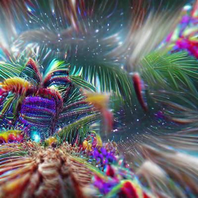Vibrant Trippy Paradise in High Resolution
