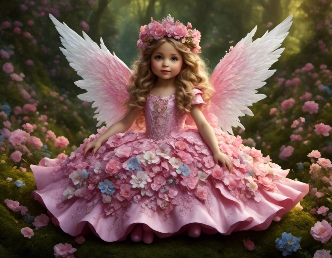 Fantasy Garden Gnome Princess in Enchanted Forest