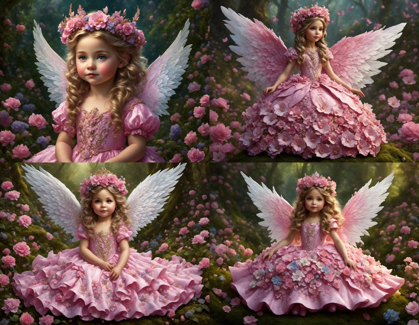 Fantasy Garden Gnome Princess in Enchanted Forest
