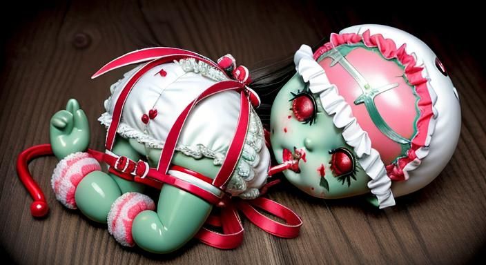 Wounded Doll: Anatomical Plushie in Pastelgore Style