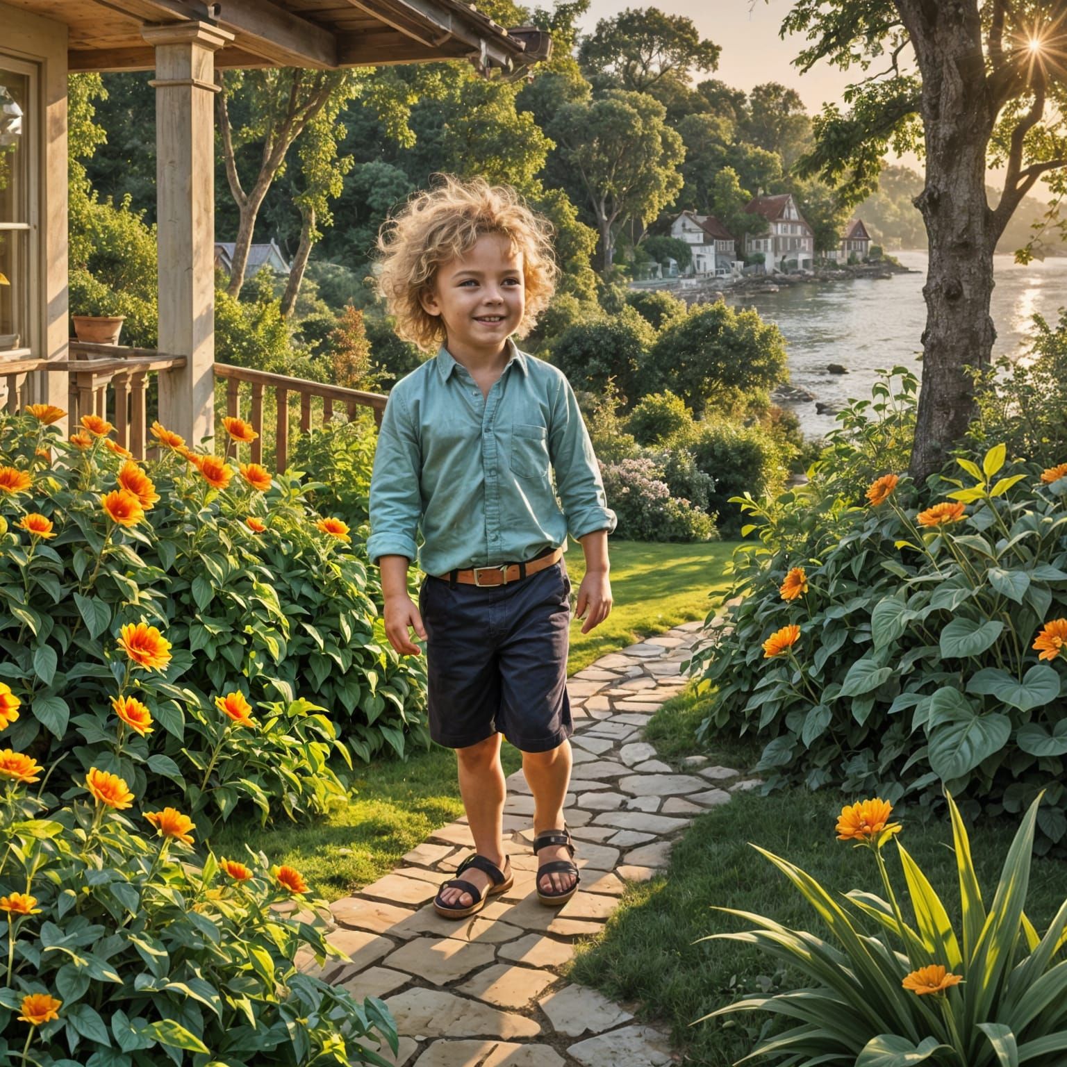 Baltic Sea Country House at Sunset