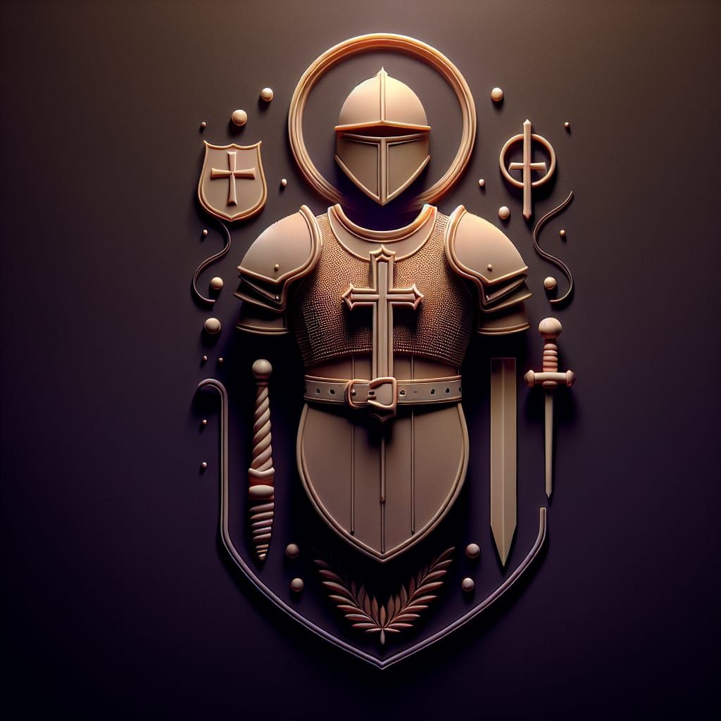 Symbolic Armor Defending Christian Faith in Digital Art