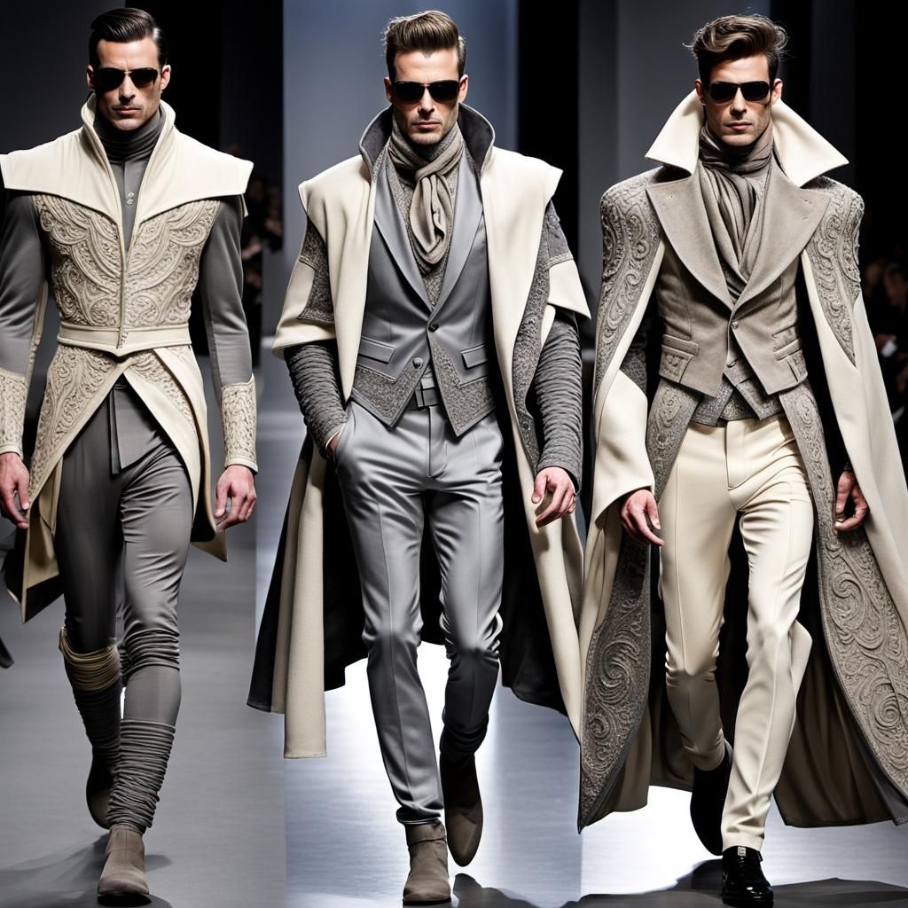 Futuristic Male Costume of Silks and Velvets