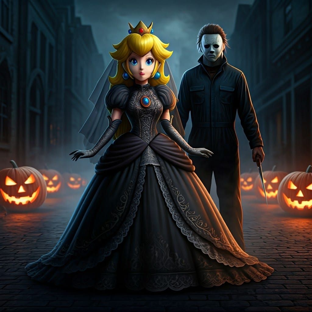 Princess Peach vs Michael Myers: Halloween Showdown