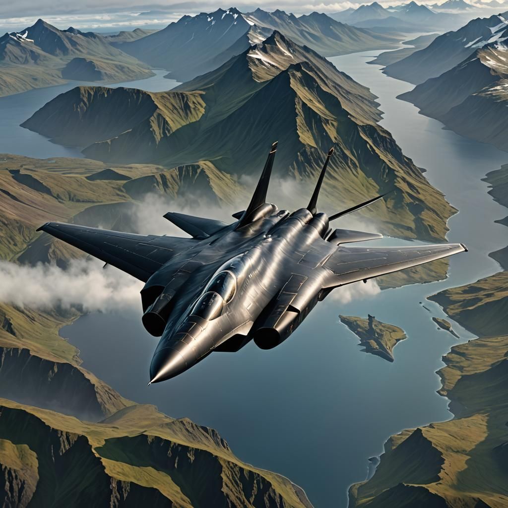 SR-71 Jet Climbs Above the Aleutian Islands