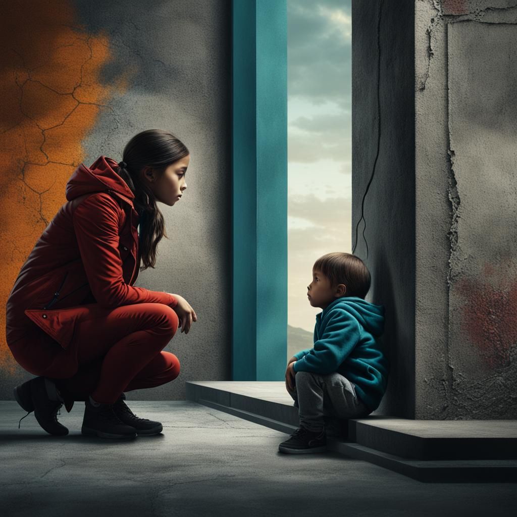 Heartbreaking Separation: Mother and Child Apart