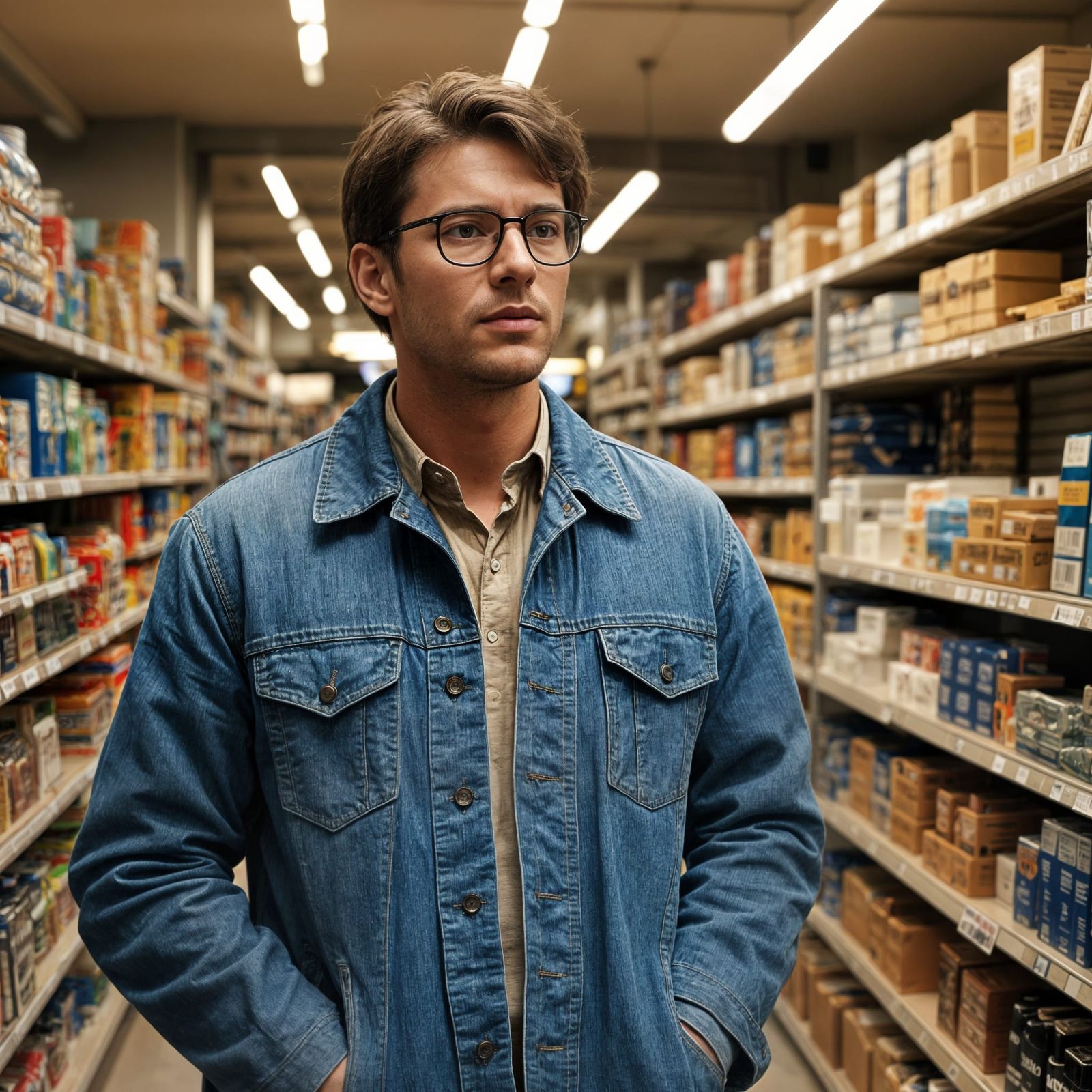 Casual Man Shopping in Retail Store