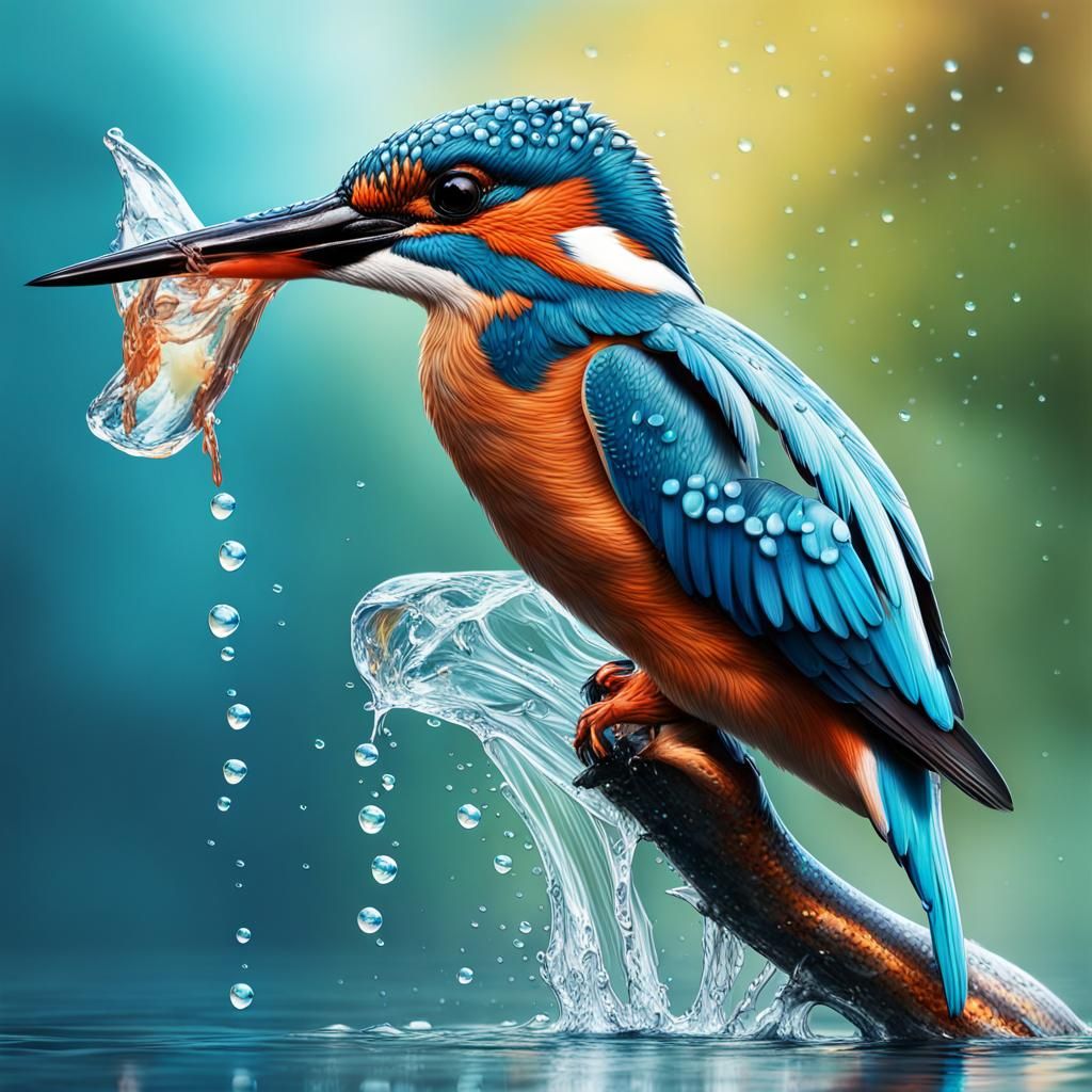 Kingfisher Emerges: Hyperrealistic Bird Photography