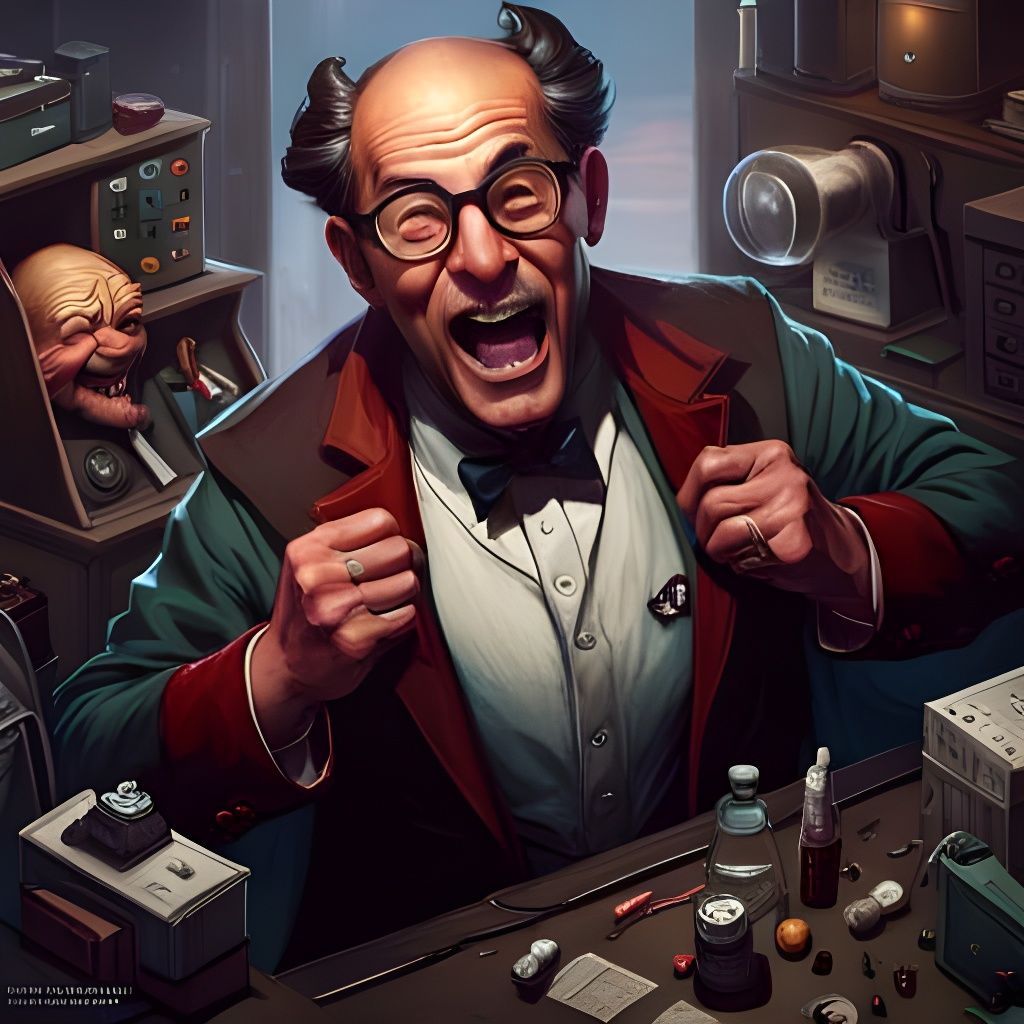 Mad Scientist in Lab: Digital Fantasy Art