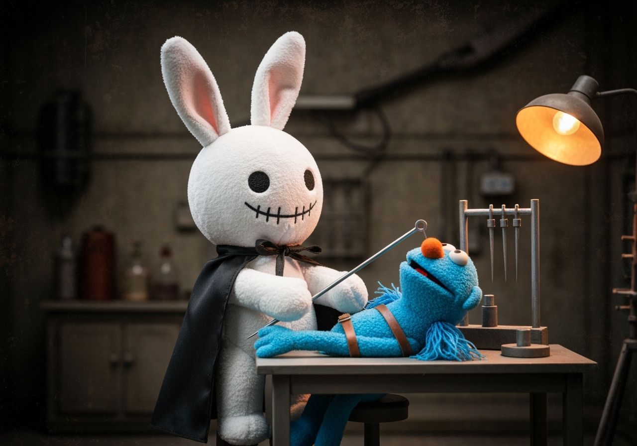 Horror Parody: Labubu Doll Performs Lobotomy on Muppet