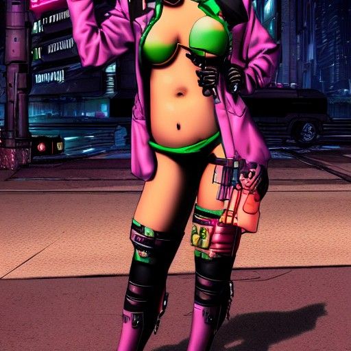 Gritty Neon Street Vendor