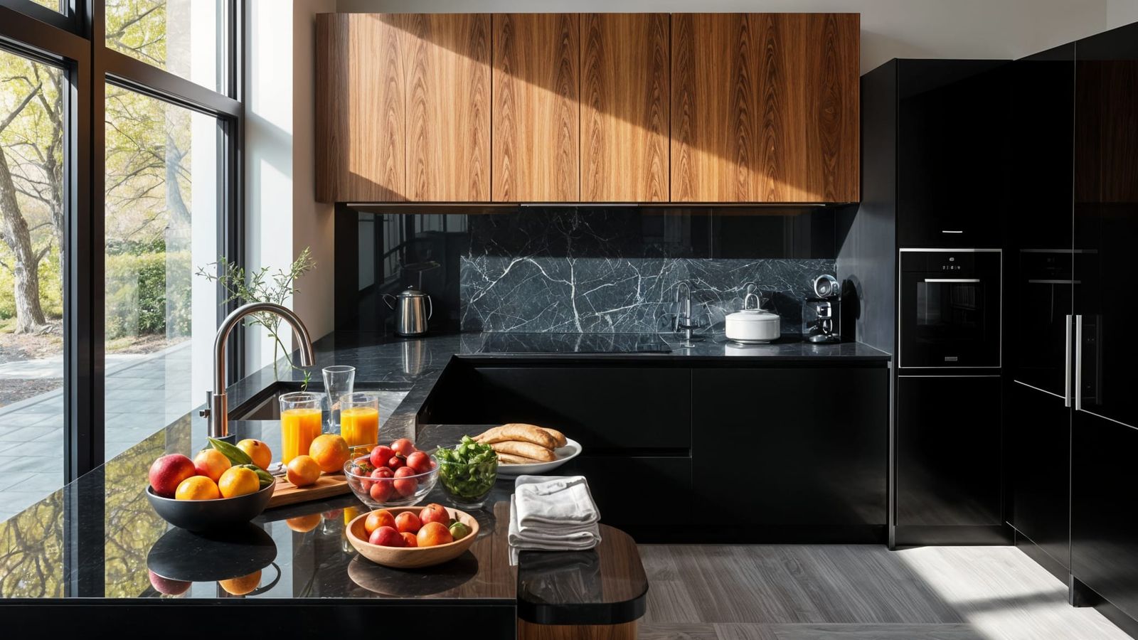 Modern Kitchen Interior in Hyperrealistic Style