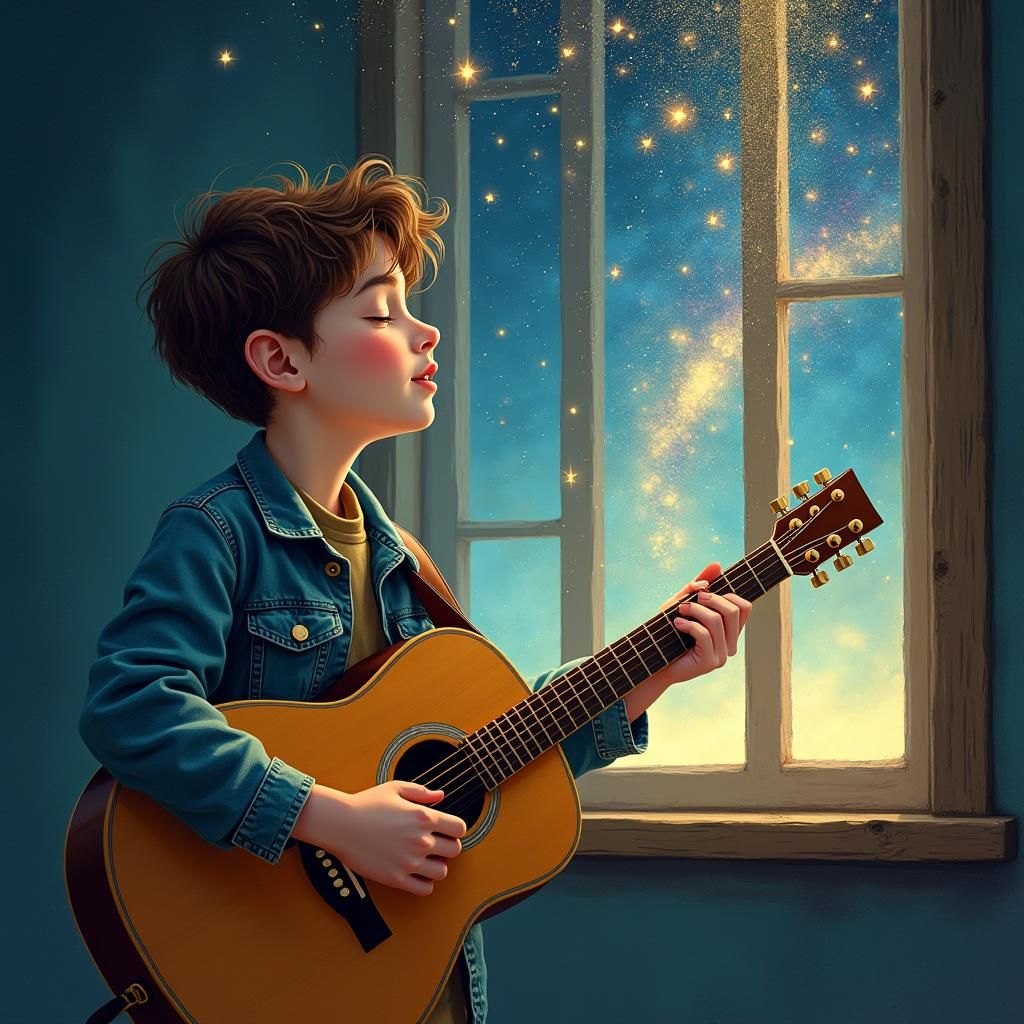 Boy Serenades Girl with Cosmic Music