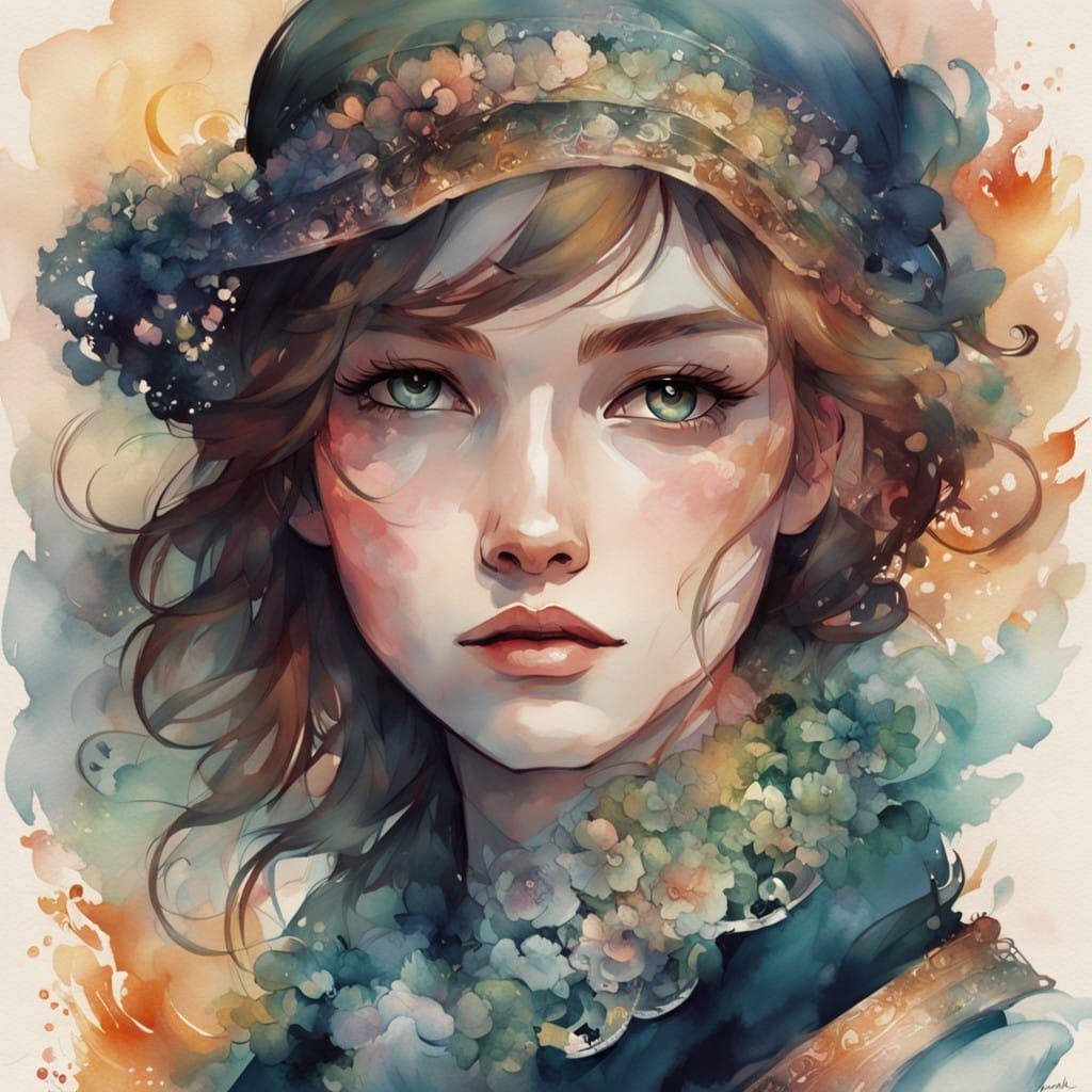 Regal Woman in Elegant Gown