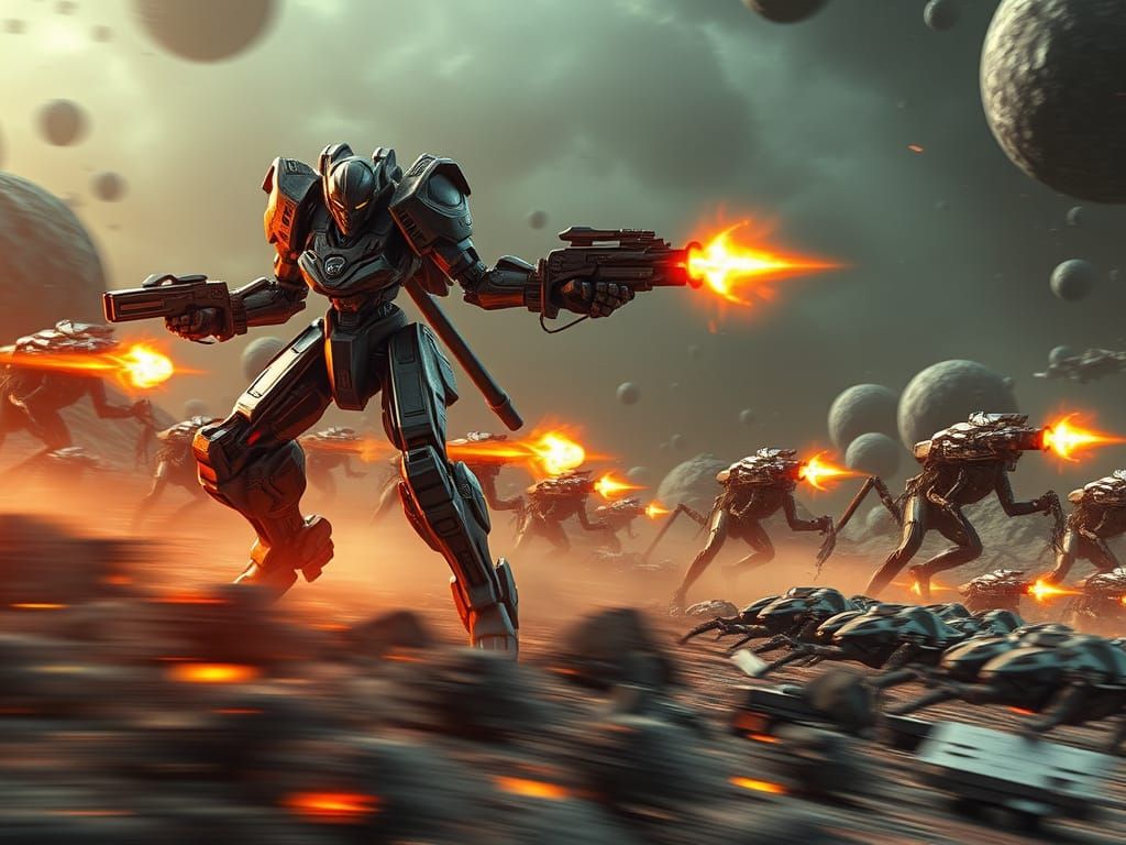 Dead Space. Female Hero, homing bullet storm, circling Necro...