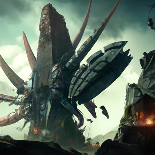 Doomed Starship at Betelgeuse: Epic Digital Matte Painting