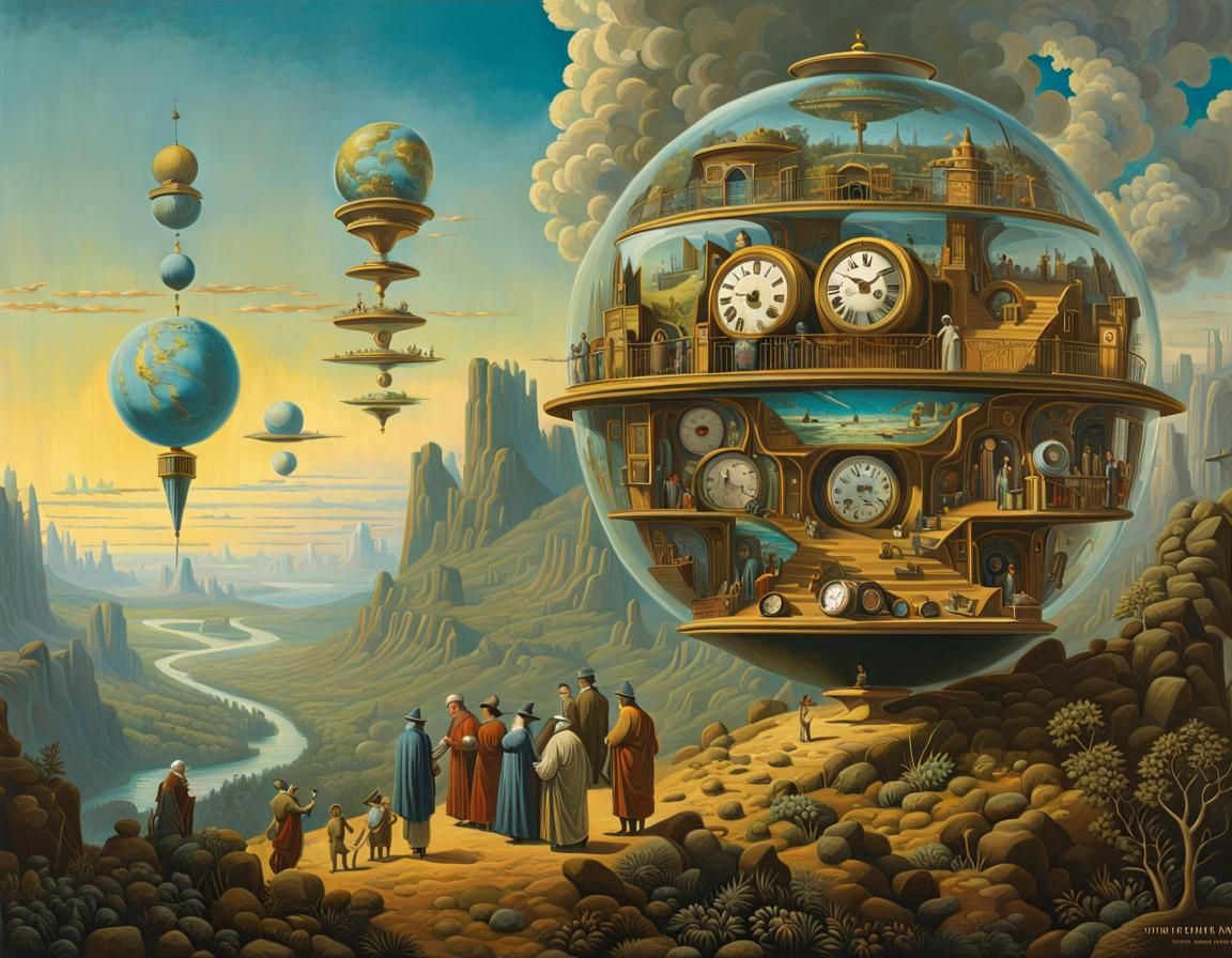 Evolution Eras: A Surrealist Depiction of Time