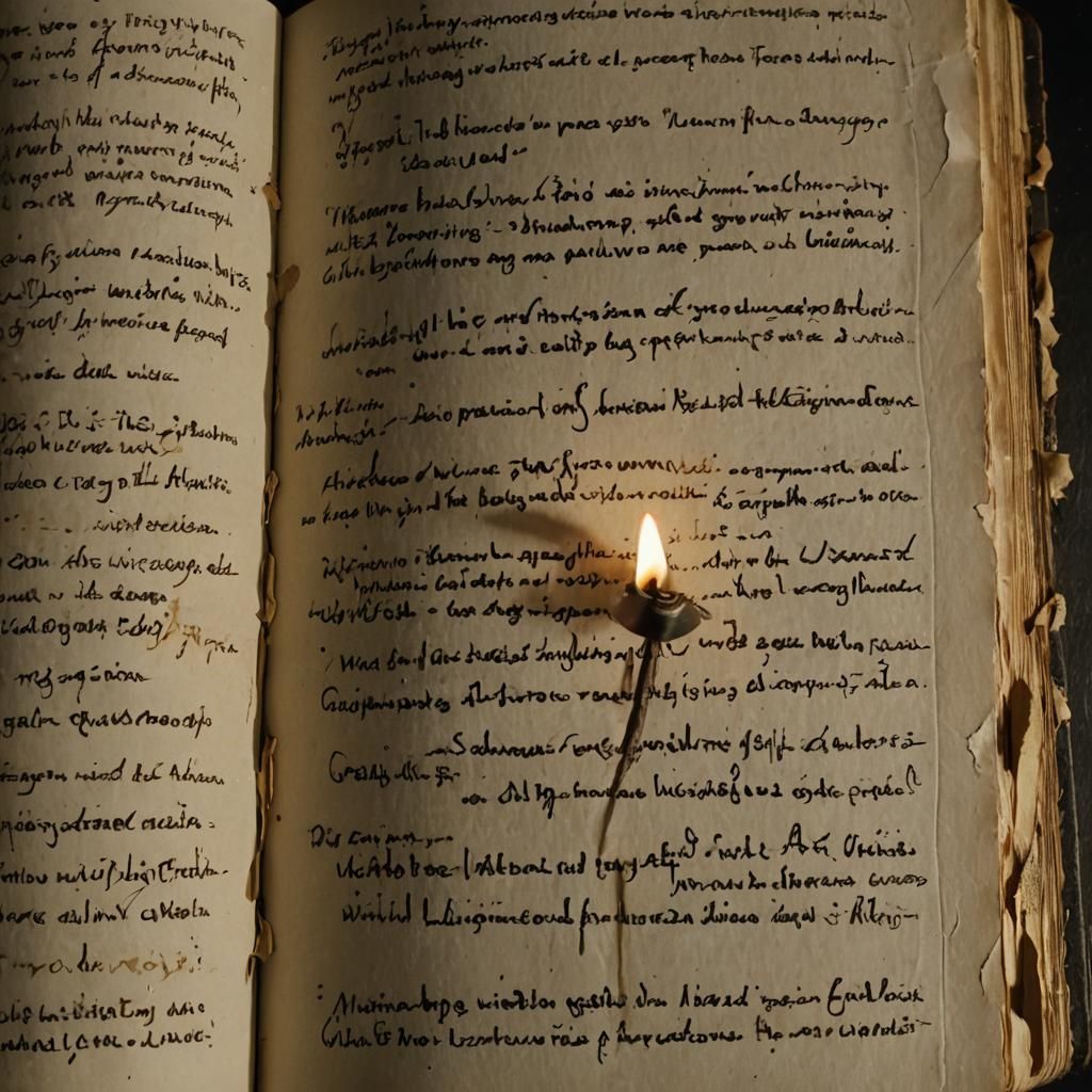 Film Noir Journal with Candlelight