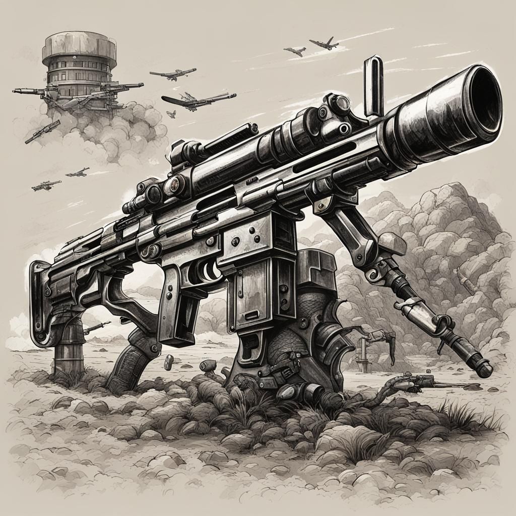 AI Interpretation of a Machine Gun