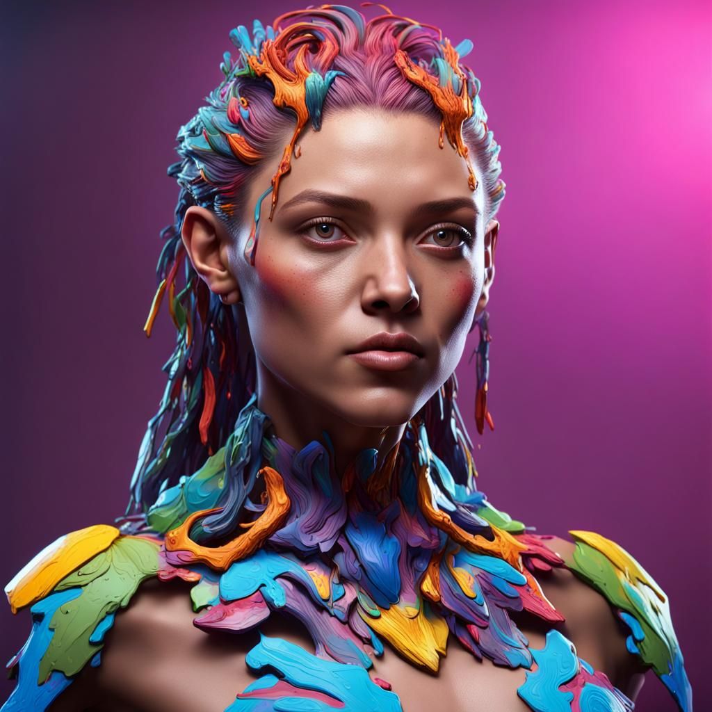 Detailed Portrait with Dynamic Lighting, 8K Resolution