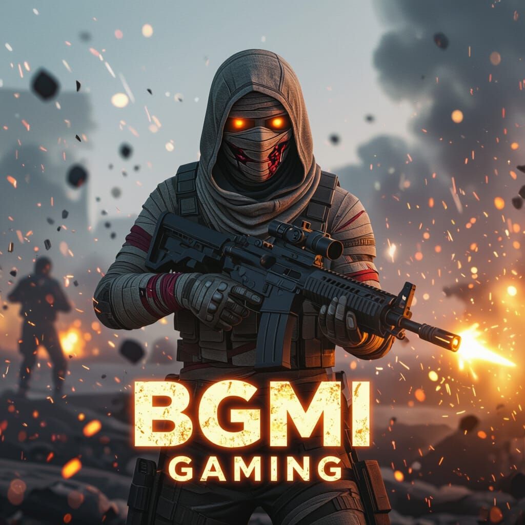 Cinematic Battlefield Scene with Mummy Character and Glacier...