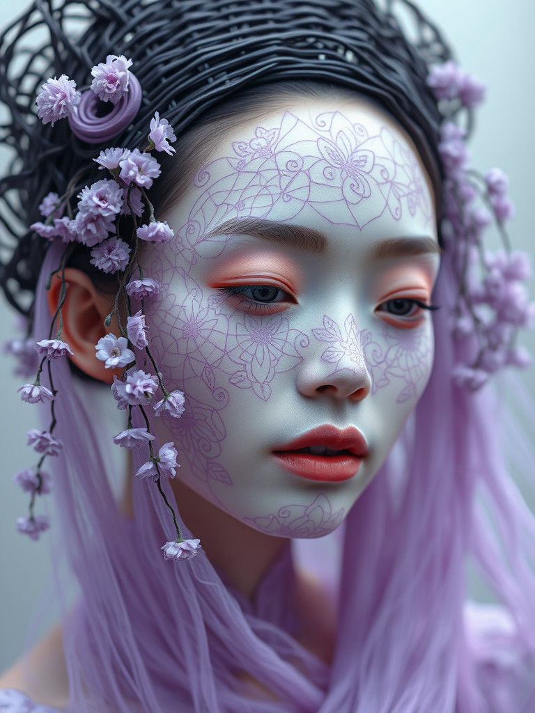 Ethereal Lace Beings in Dreamlike State