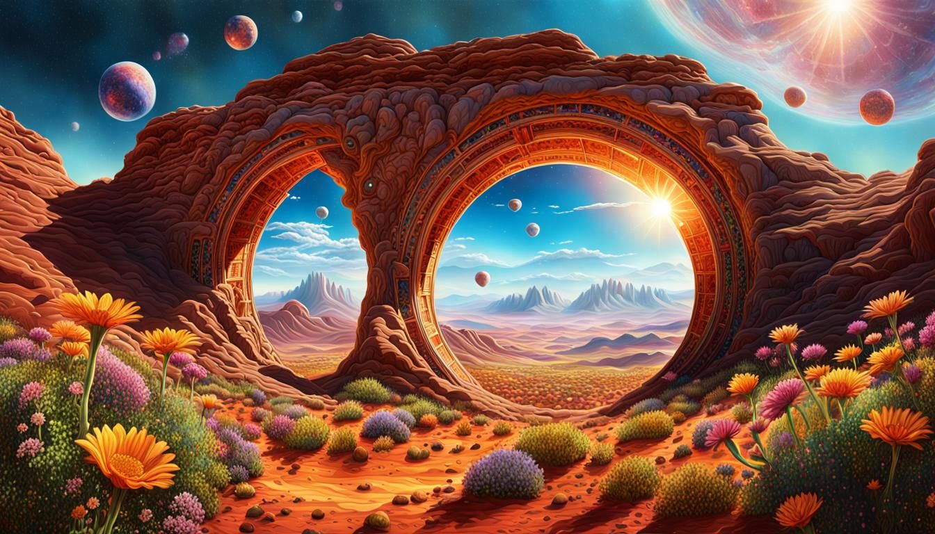 Hyperrealistic Wormholes Reveal Alternate Worlds