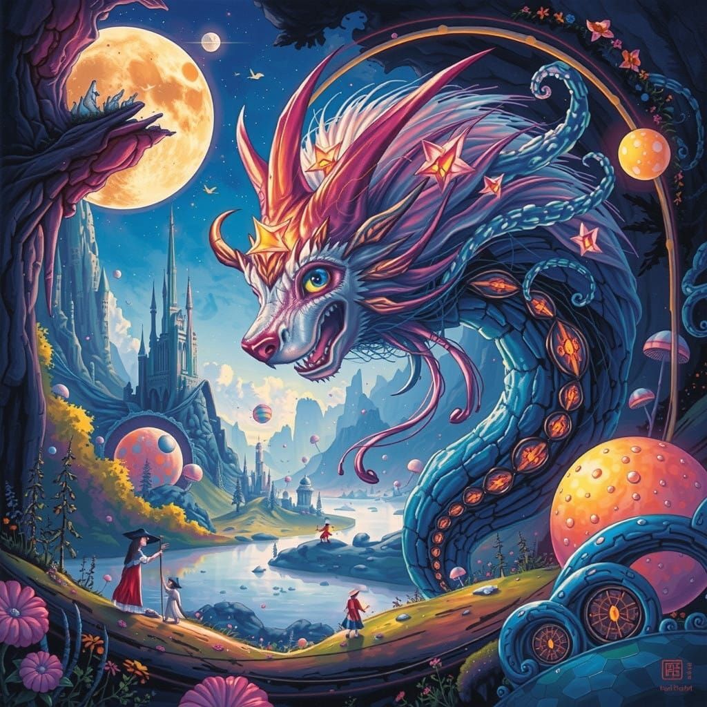 Whimsical Crystal Spires in a Dreamlike Land