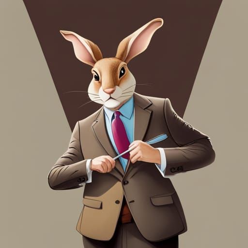 Peter Cottontail in a Suit