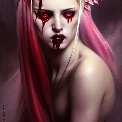 Succubus with bloody tears