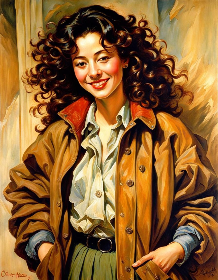 Attractive Brunette Portrait in Sistine Chapel