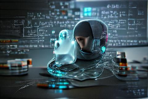 Ethereal Hacker in Cyberpunk Style