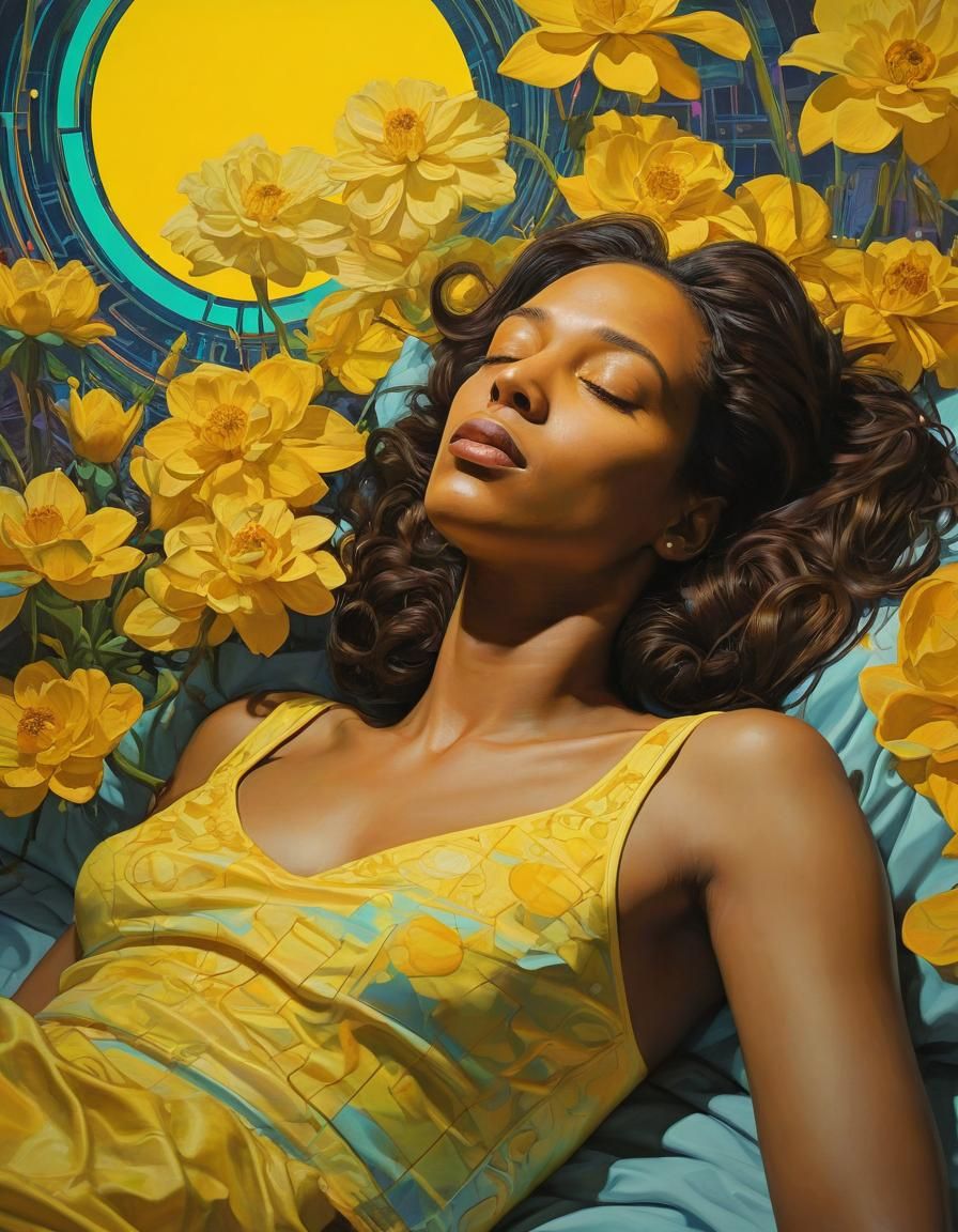 Ethereal Floral Art: Sleep in a Minimalist Style