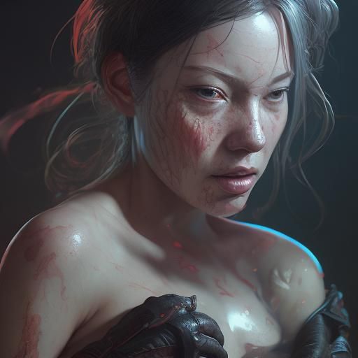 Detailed 3D Anime Portrait in WLOP Style