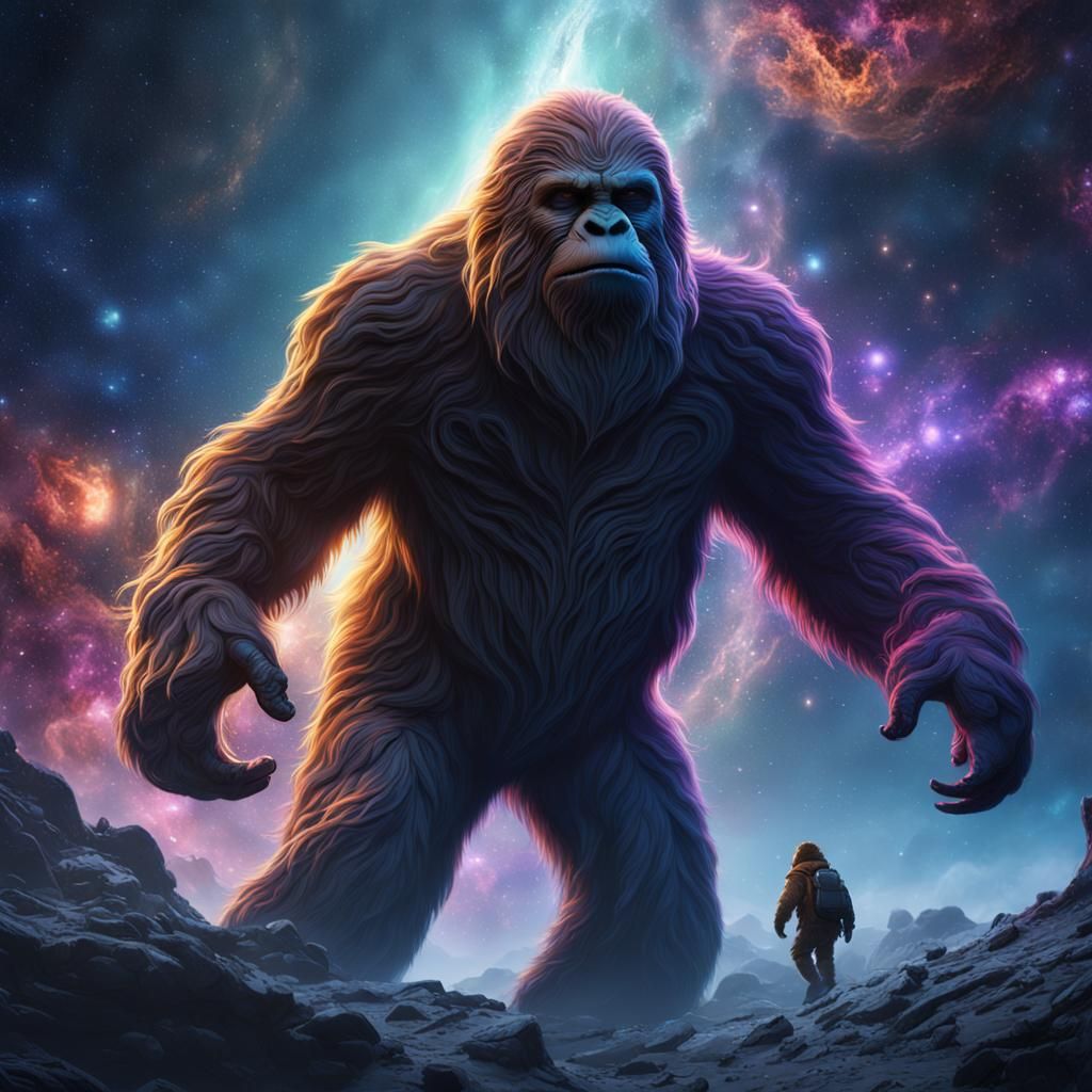 Sasquatch in Space: Detailed Matte Painting